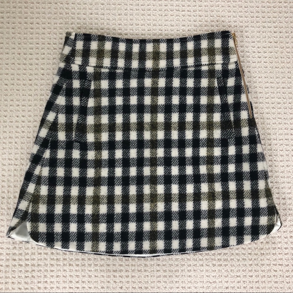 J Crew Gingham Skirt